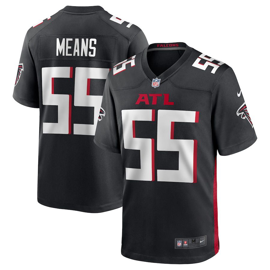 Men Atlanta Falcons 55 Steven Means Nike Black Game NFL Jersey